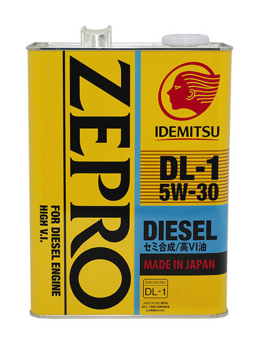 

Original IDEMITSU ZEPRO DIESEL DL-1 5W30 4л Масло моторное совместимо с сажевыми фильтрами.