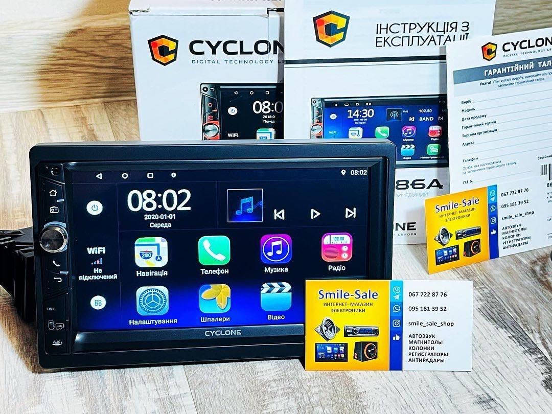 

Автомагнітола 2 DIN Cyclone MP-7086A GPS, WiFi, Bluetooth Android 10 2/16Gb NEW 2022