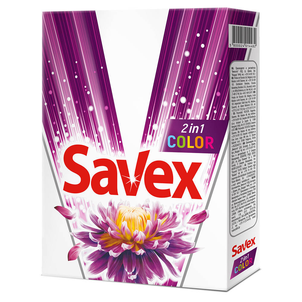 

Пральний порошок автомат SAVEX 2в1 Color 400г