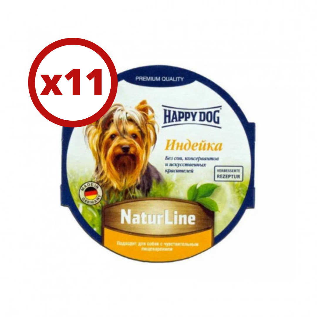 

Happy Dog 85г * 11шт паштет для собак (индейка)