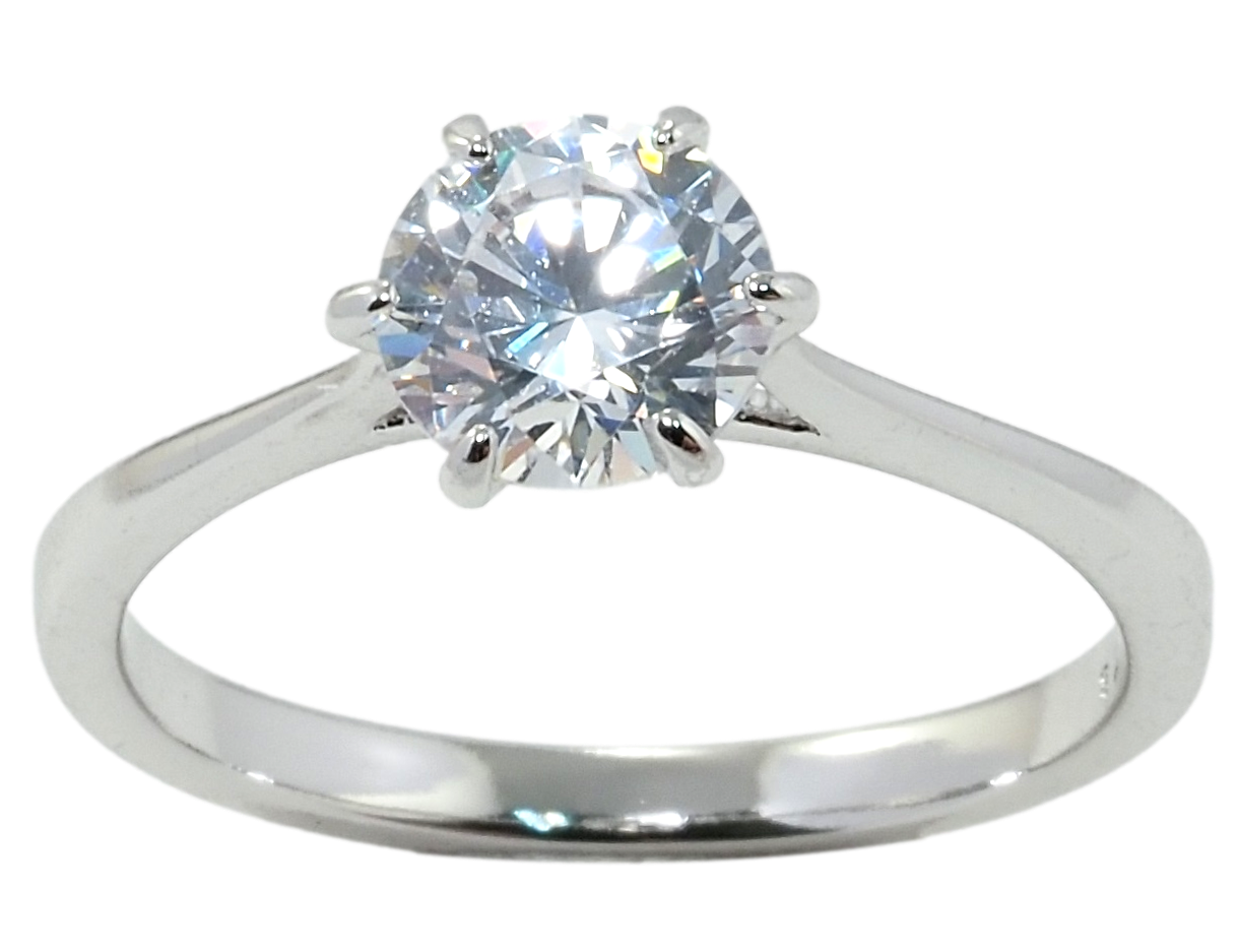 

Кольцо ХР Родий "Фианит" р.17.5,18.5