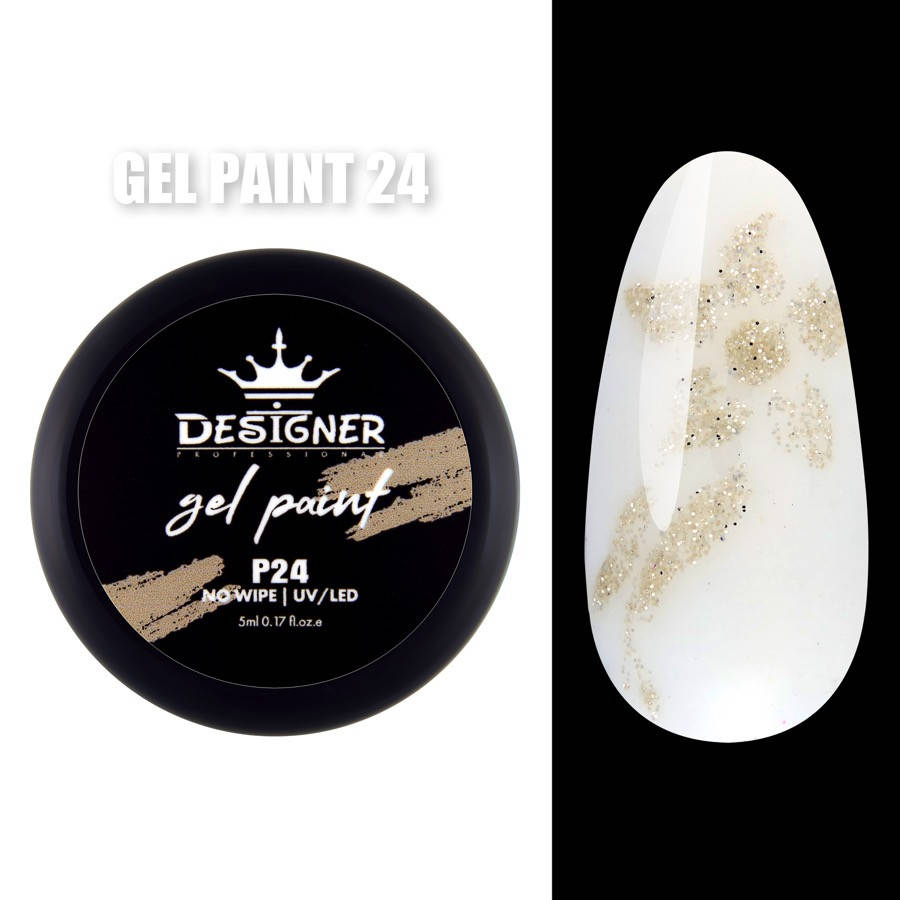 

Гель - краска Gel Paint Designer Professional (Дизайнер Профессионал) no wipe, 5 мл. Бронза 24