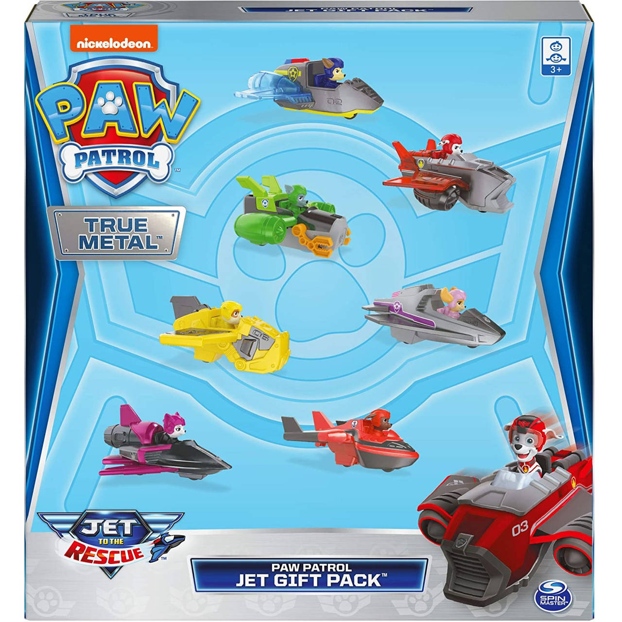

Игровой набор Paw Patrol True Metal Jet to The Rescue Металлические самолеты и щенки Щенячий Патруль, 7 шт, Разные цвета