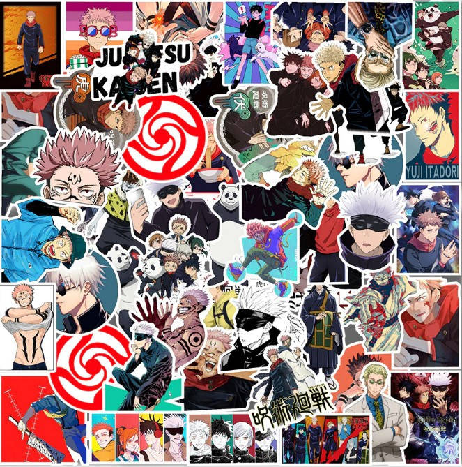 

Наклейки Магическая битва (jujutsu kaisen) 50 штук набор