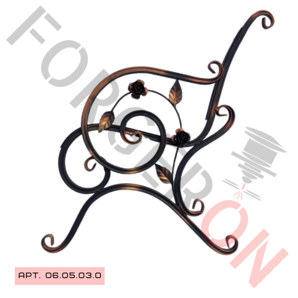 

Скамейка с ромашкой, кованые боковины (2шт)