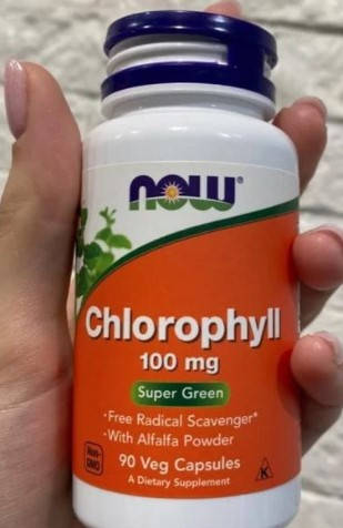 

Хлорофилл NOW Chlorophyll 100 mg 90 капсул мята