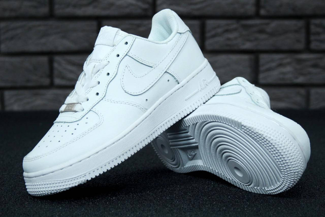 

Кожаные кроссовки Nike Air Force 1 Low White (Белые), Белый
