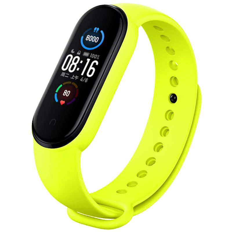 

Mi band 5 6 ремешок ми бенд 6 5 силиконовый Салатовый