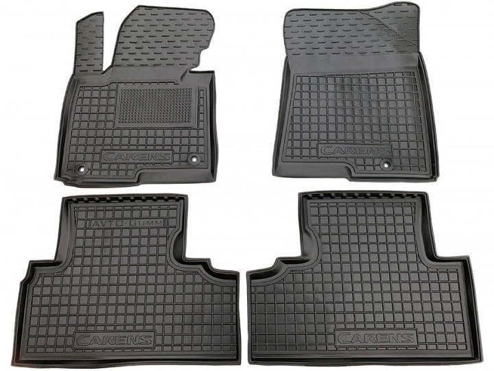 

Полиуретановые (автогум) коврики в салон Kia Carens / КИА Каренс 2013+, Черный