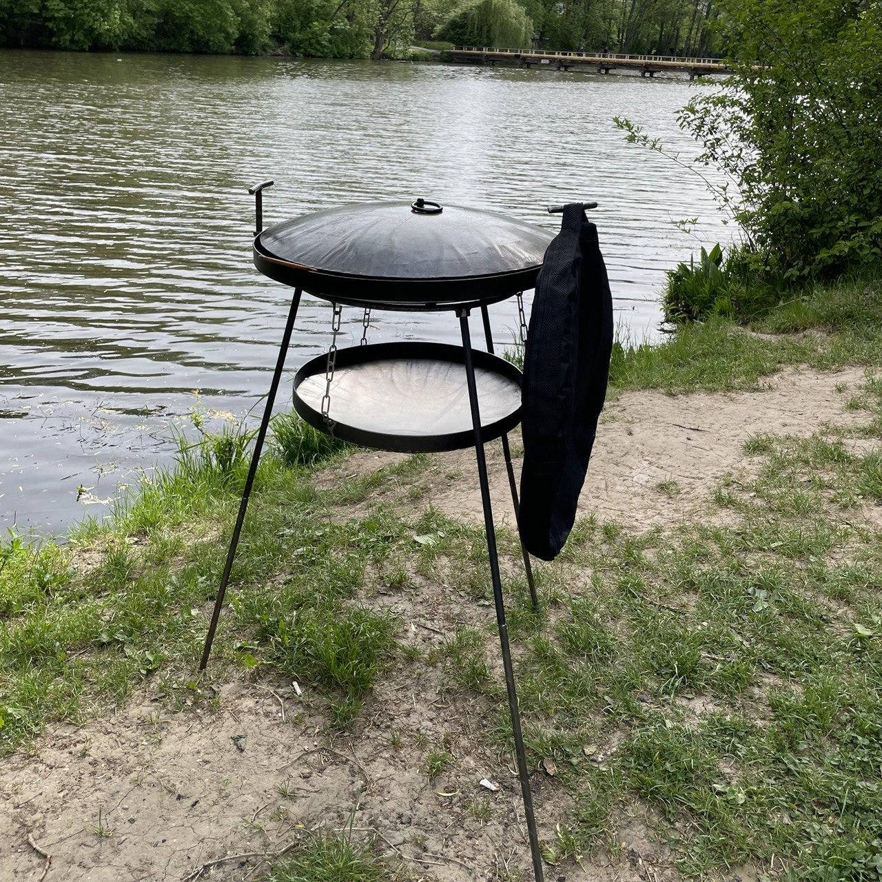 

Сковорода из диска бороны 50см с крышкой, подставкой и чехлом