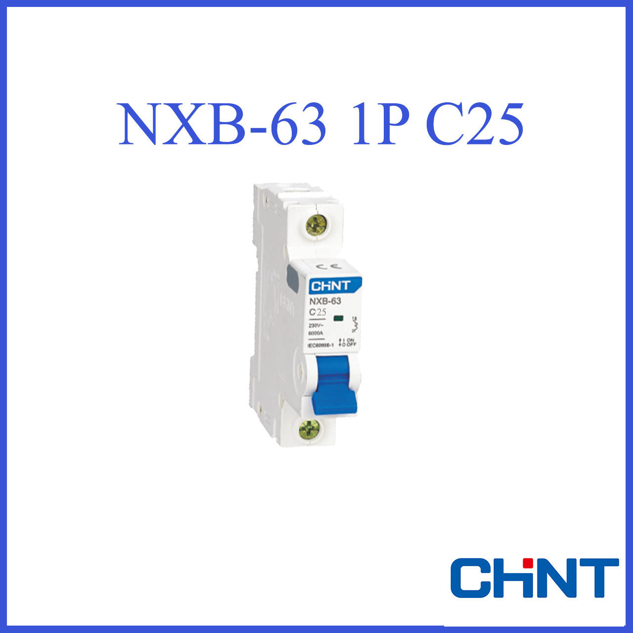 

Автоматический выключатель Chint 25A 1P NXB-63