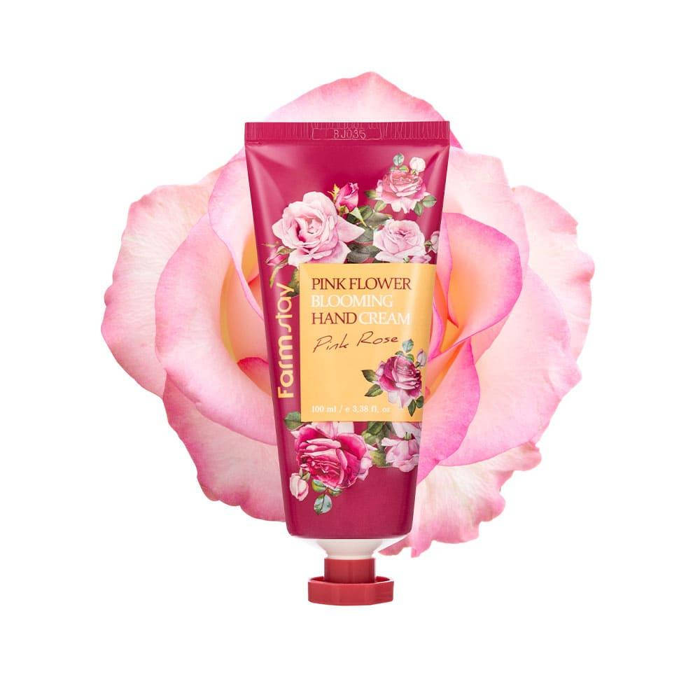 

Крем для рук увлажняющий и успокаивающий с экстрактом розы FarmStay Pink Flower Blooming Hand Cream Pink Rose