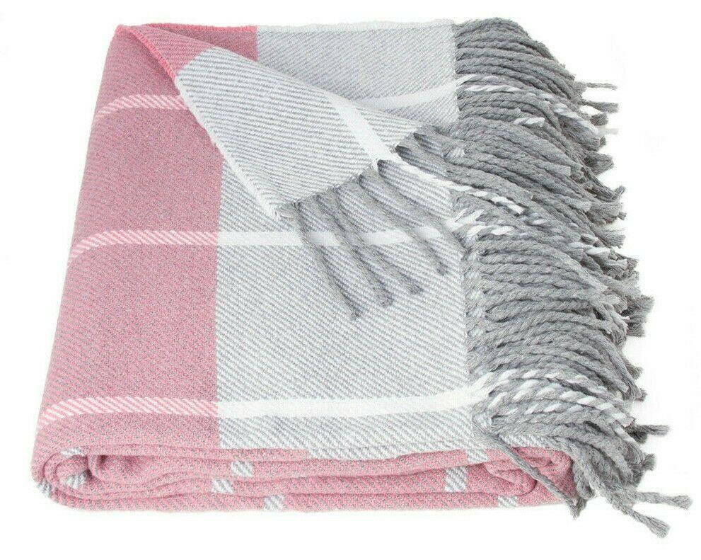 

Плед хлопковый Валенсия Гарри Vladi бело-розовый 140х200