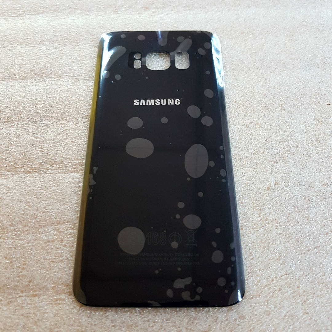 

Задняя крышка для Samsung Galaxy S8 G950 черная (Midnight black) стекло, Черный