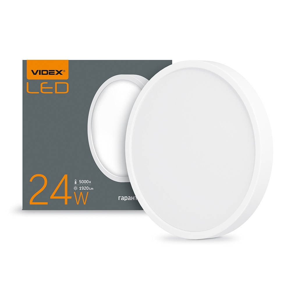 

Світильник LED накладний круглий 24W 5000K 220V VIDEX VL-DLRS-245