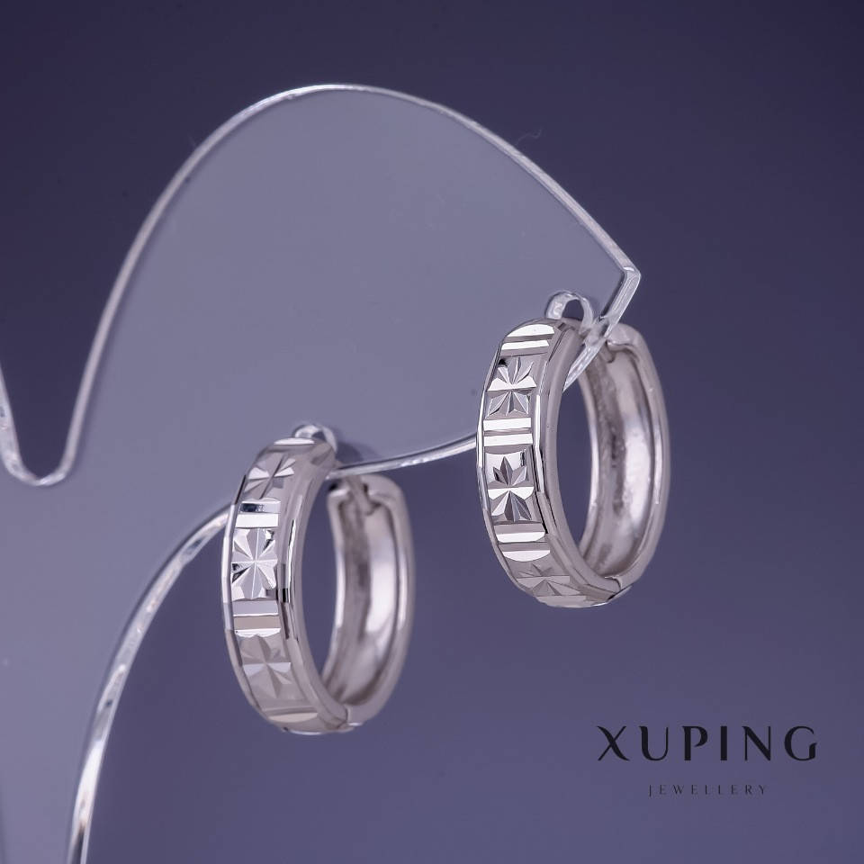 

Серьги Xuping 5х18мм "родий"