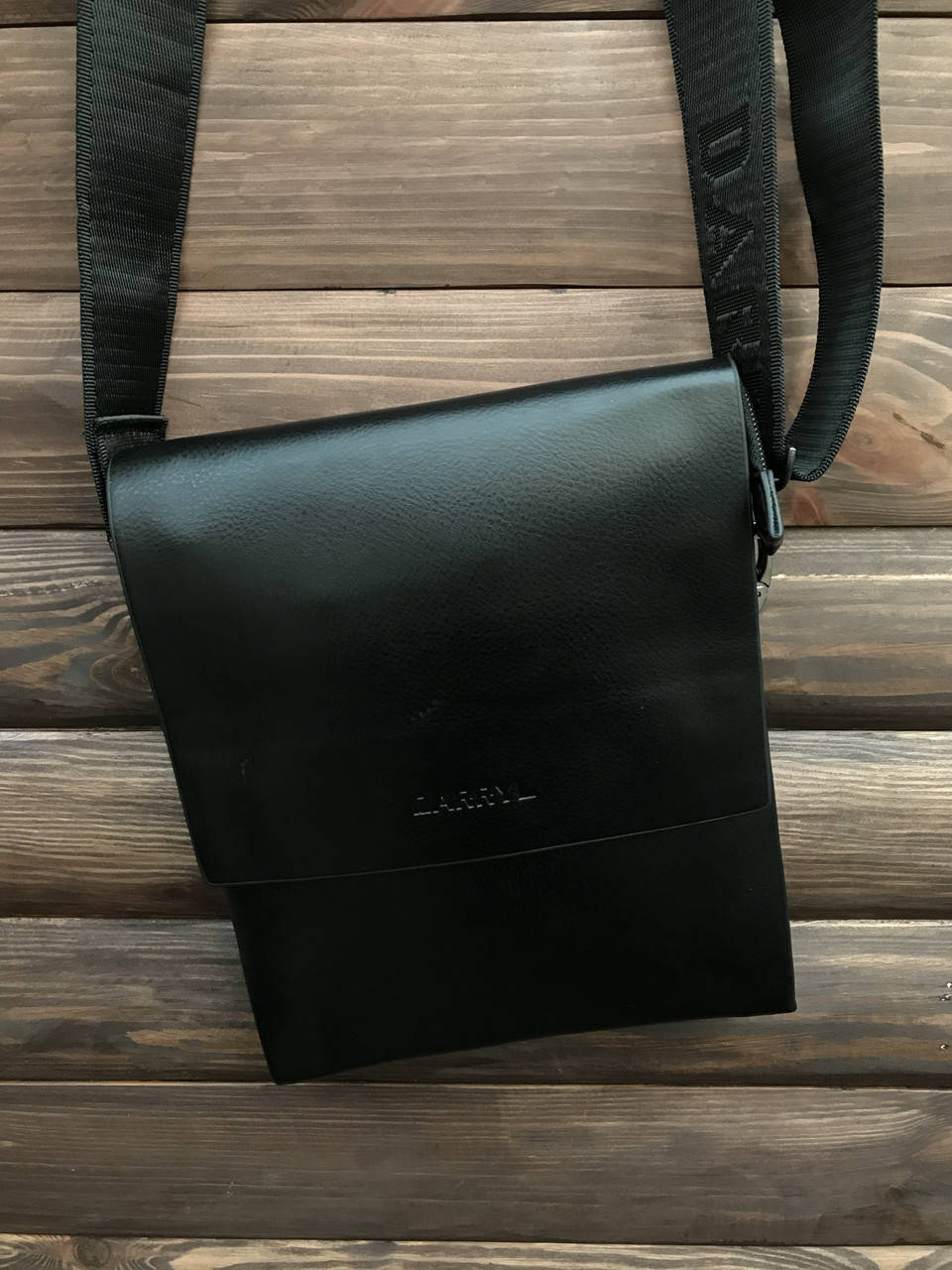 

Сумка через плечо Darryl мужская кожзам черная, Черный