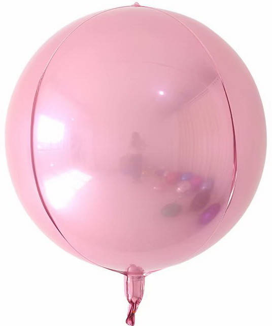 

Фольгована кулька 4D сфера рожевий 22" (55см) Китай, Розовый