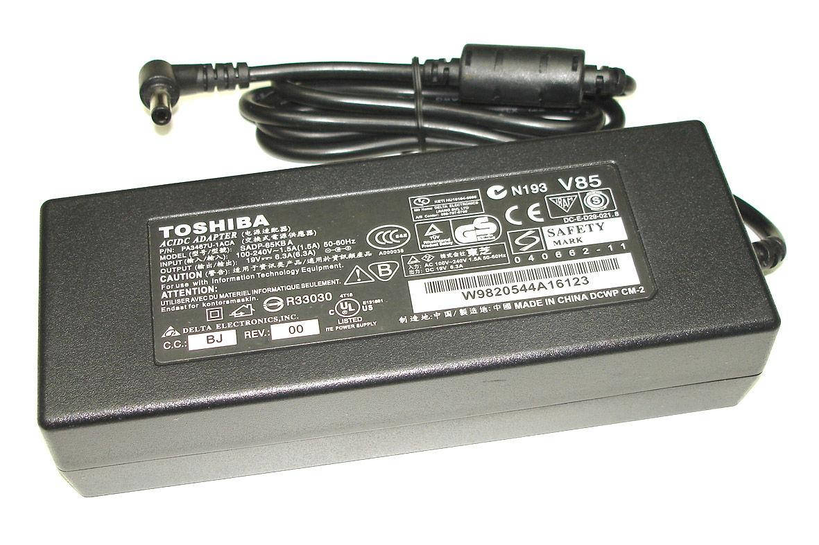 

Оригинальный блок питания для ноутбука Toshiba 19V 6.3A 5.5x2.5mm PA3381U