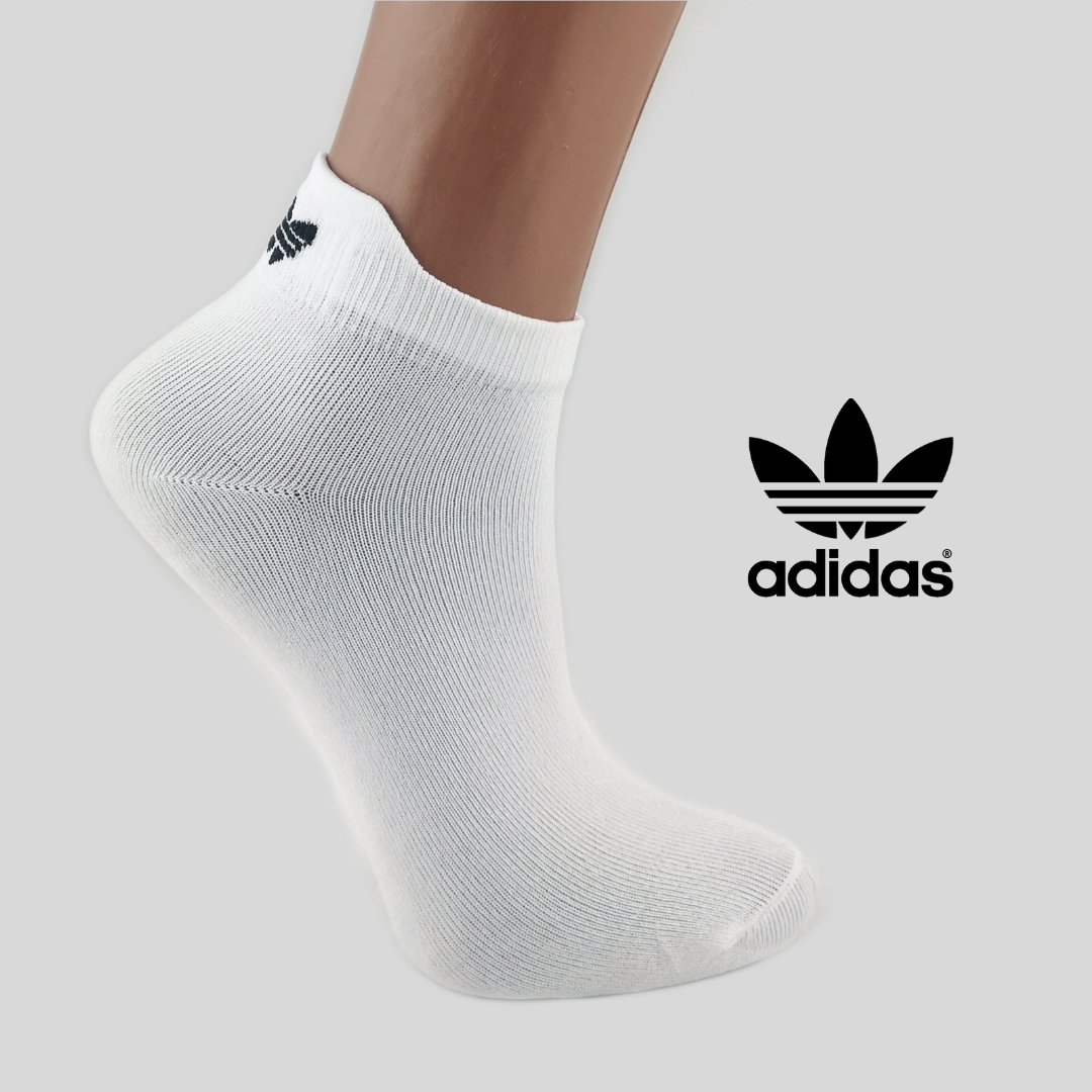 

Белые спортивные короткие женские носки Adidas, Белый