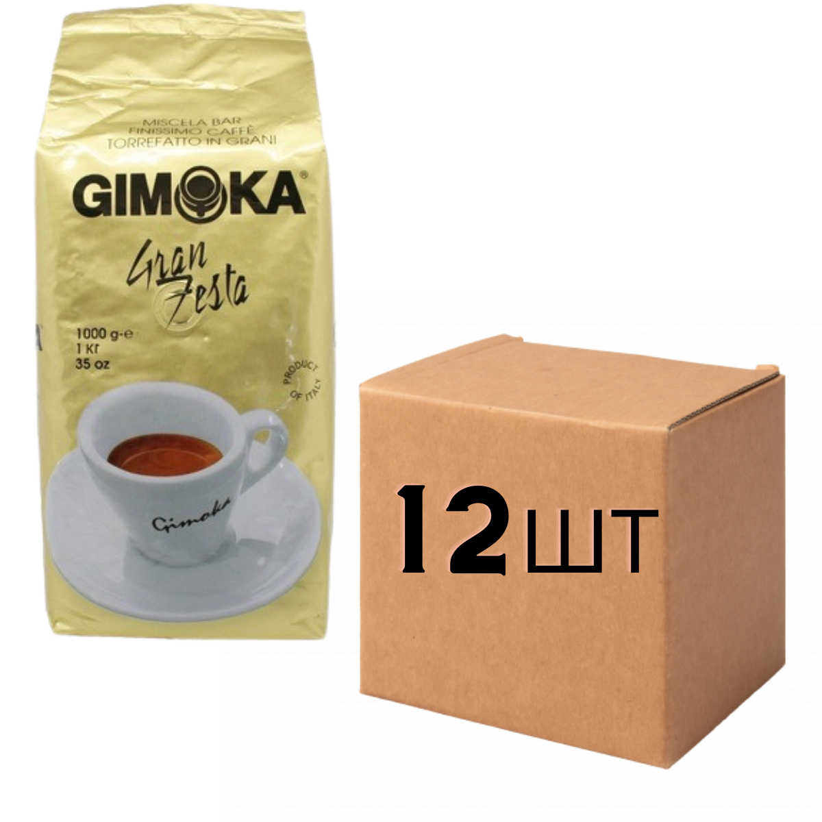 

Ящик кофе в зернах Gimoka Gran Festa 1кг (в ящике 12 шт)