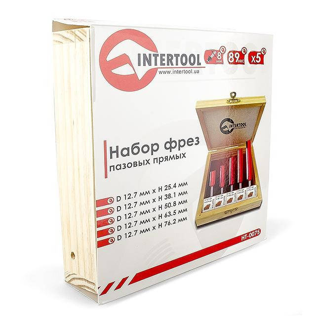 

Набор фрез пазовых прямых, 5 шт. INTERTOOL HT-0075