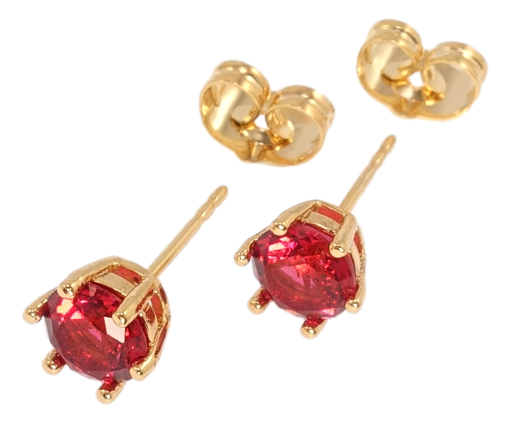 

Серьги Xuping Позолота 18K гвоздики (пусеты) "Красные фианиты в 6-ти крапановой оправе" ø 6мм
