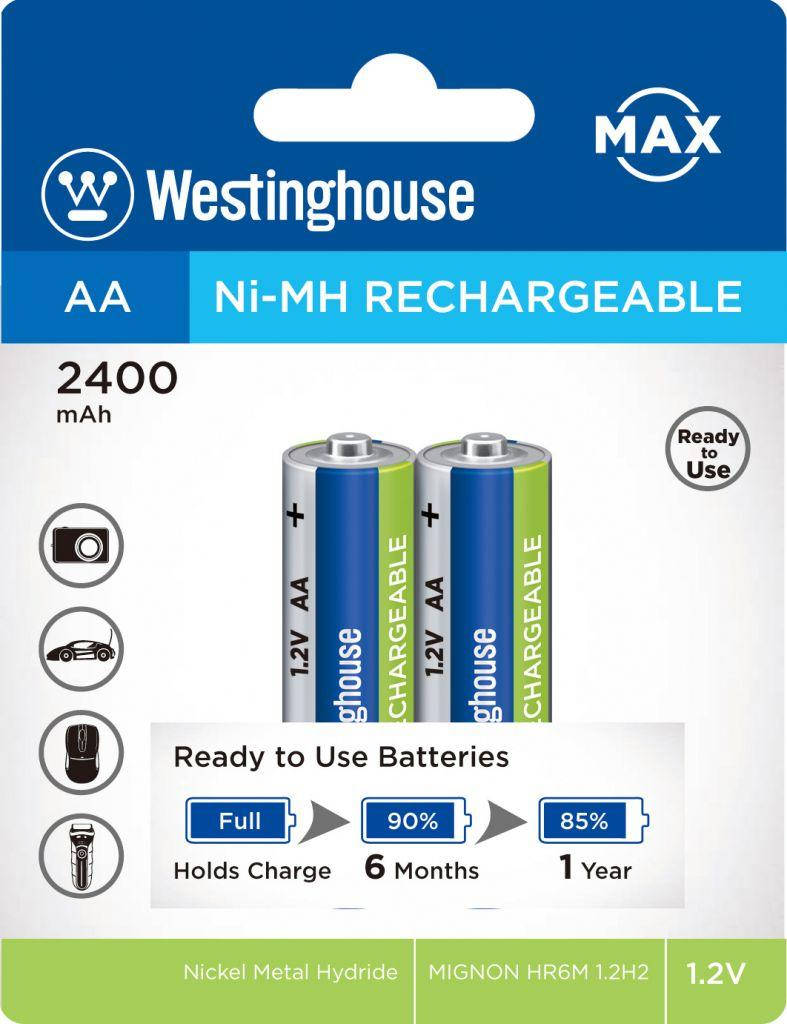 

Аккумулятор Westinghouse PREMIUM AA / HR6M 1.2V 2400mAH Ni-Mh (2шт)