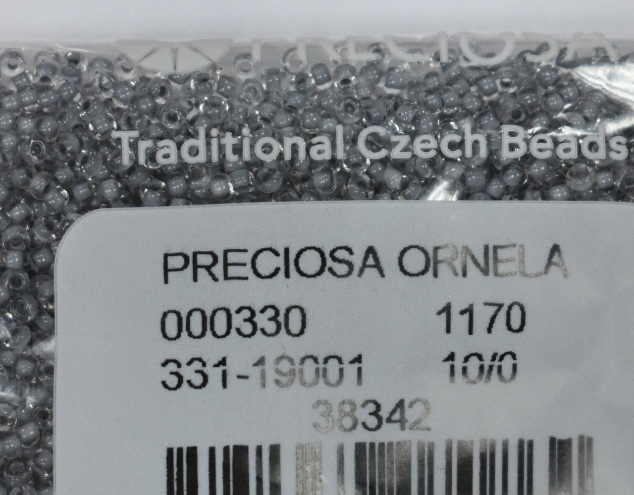 

Бисер Preciosa 10/0 цвет 38342 серый 10г