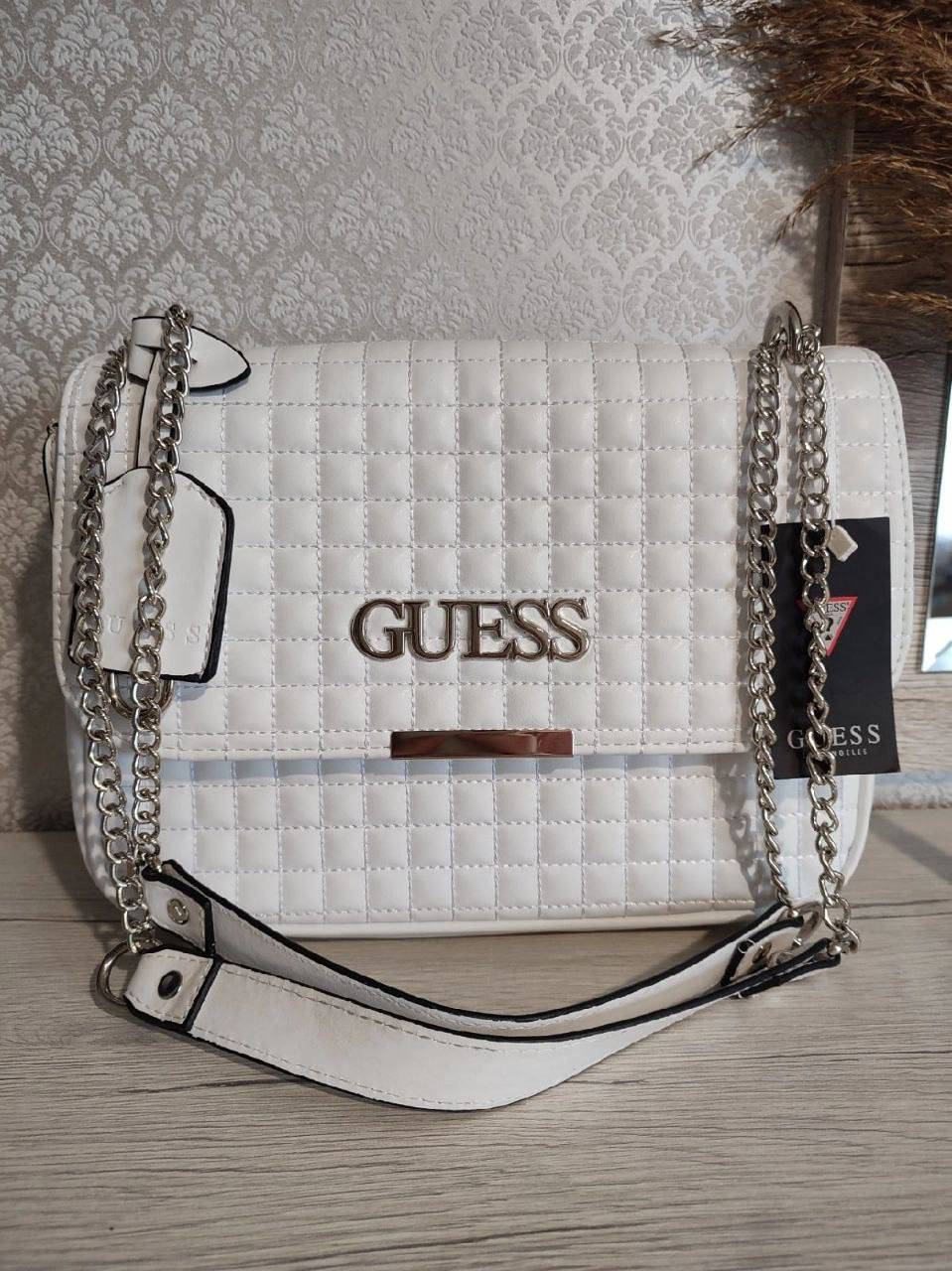 

Модная женская белая сумка Guess Гесс, Белый