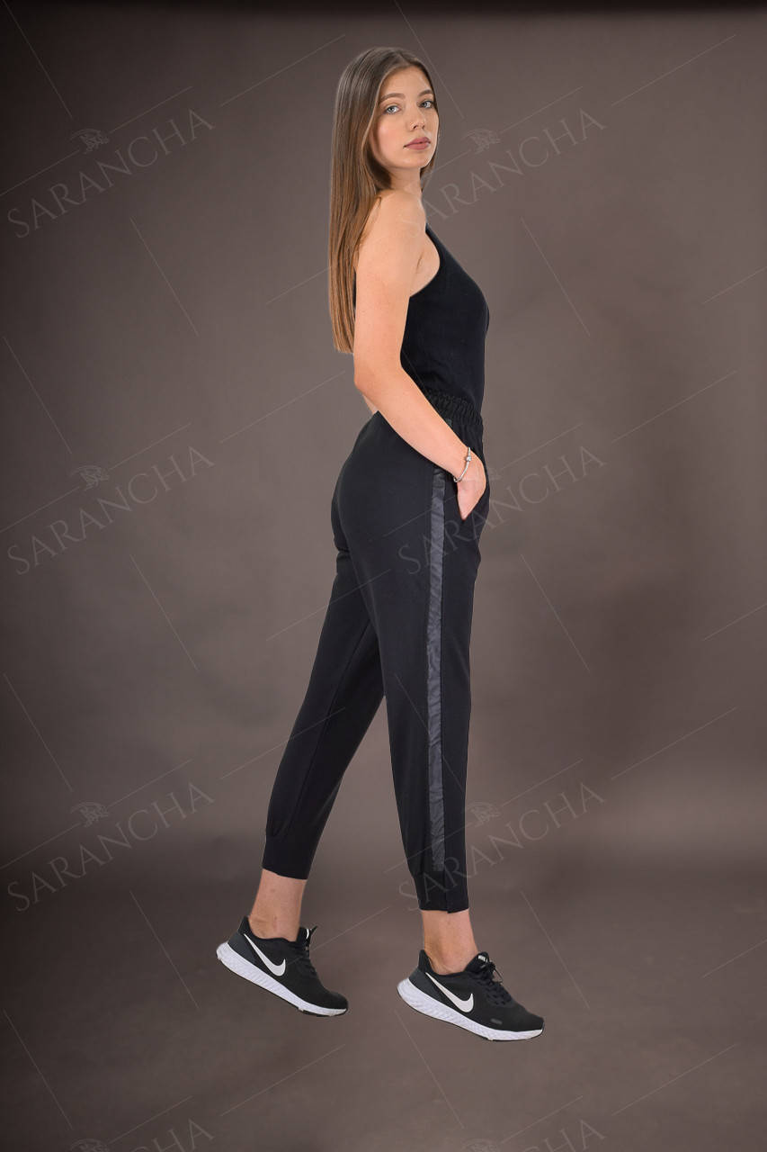 

Джогеры брюки трикотажные женские черного цвета, Черный