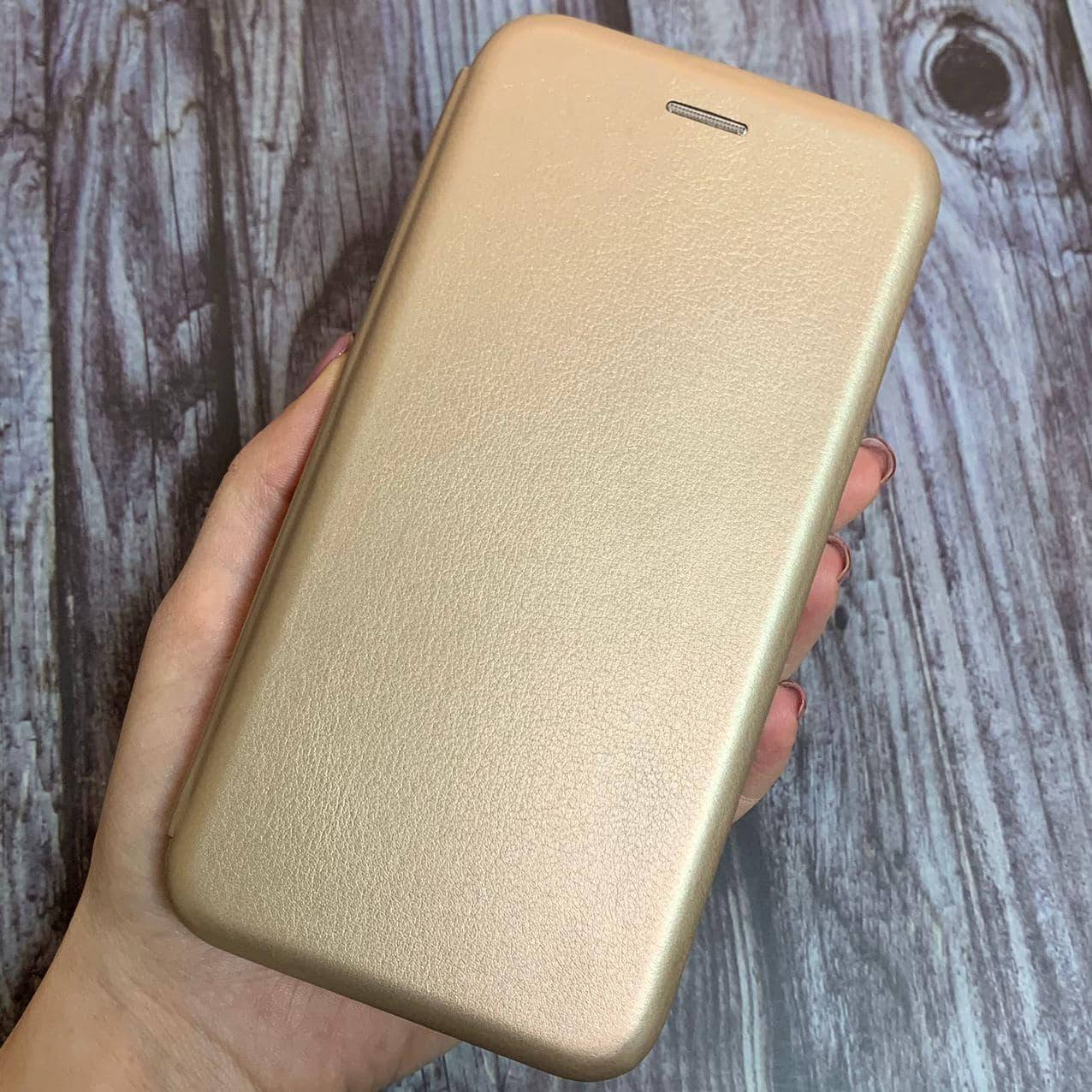 

Чехол книга для Xiaomi Redmi 8A с эко кожи с подставкой магнитом книжка на телефон сяоми редми 8а золотая STN