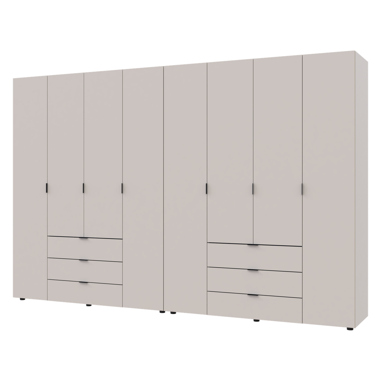 Розпашна Шафа для одягу Doros Гелар комплект Кашемір 4+4 ДСП 310х49.5х203.4 (80737642) 2