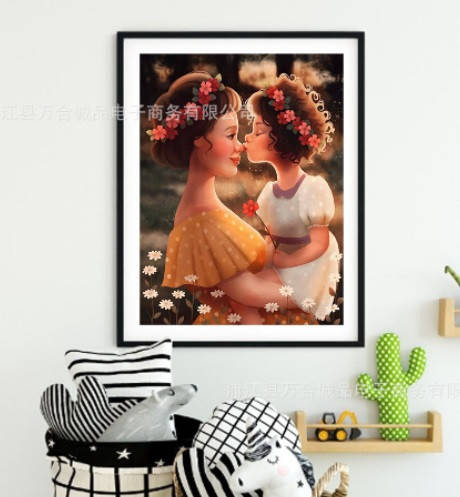 

Алмазная мозаика "Девченки", картина стразами. Блестящая. 30*40 см Кладовка