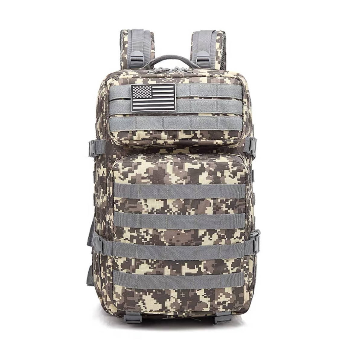 

Тактический рюкзак пиксель с системой крепления MOLLE 43-45 л пиксель, олива, Камуфляж пиксель