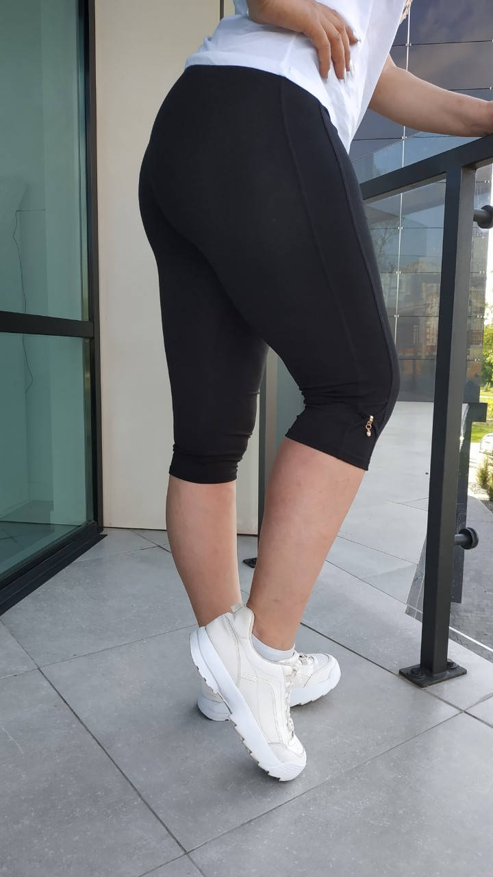 

Бриджи женские №08093 БОЛЬШИЕ размеры трикотаж XXXL, Черный