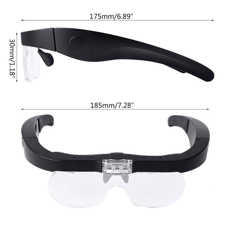 

Очки с сменными линзами 5x микро работ с подсветкой ювелирные очки часовые