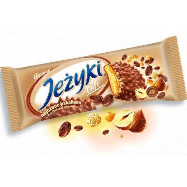 

Печенье Jeżyki Cafe с молочным шоколадом, орехами и вкусом кофе, 140 г