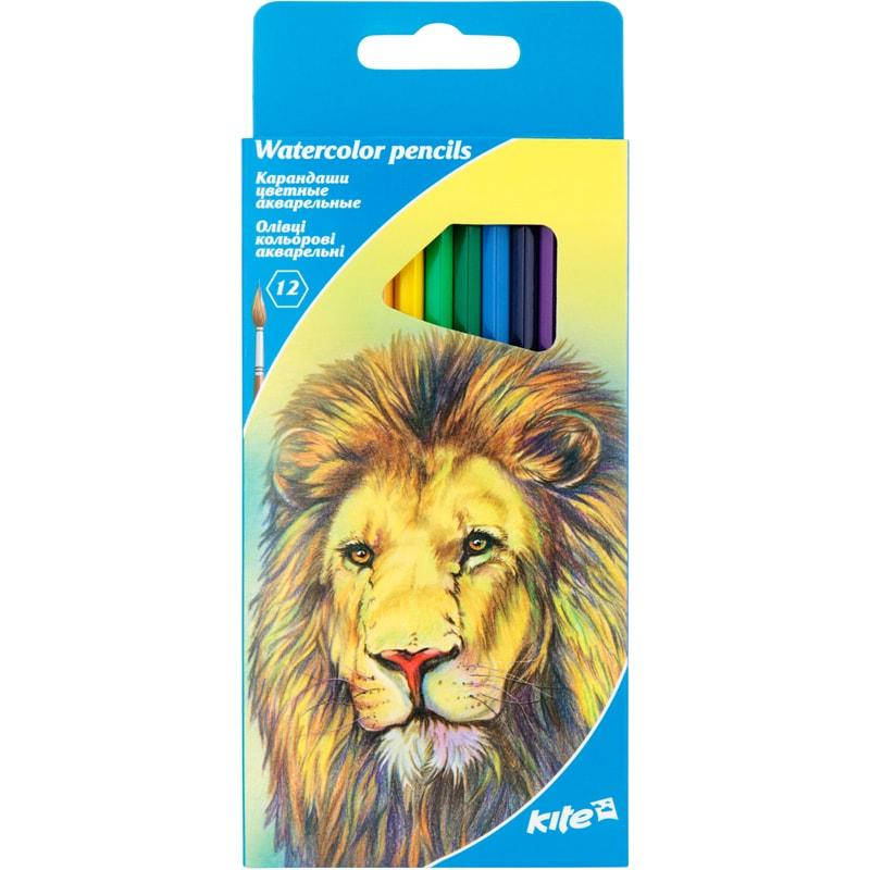 

Карандаши акварельные 12 цветов Животные Kite, K17-049, 33985