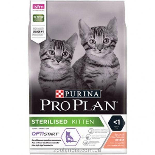 

Сухой корм Purina ProPlan для стерилизованных котят (с лососем) 1.5 кг