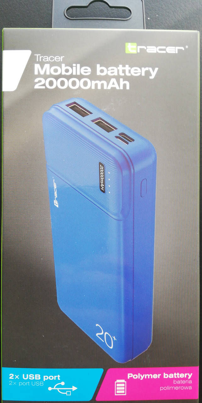 

Павербанк Power bank Tracer 20000 mAh 46962 синій Павербанк зарядное устройство, Синий