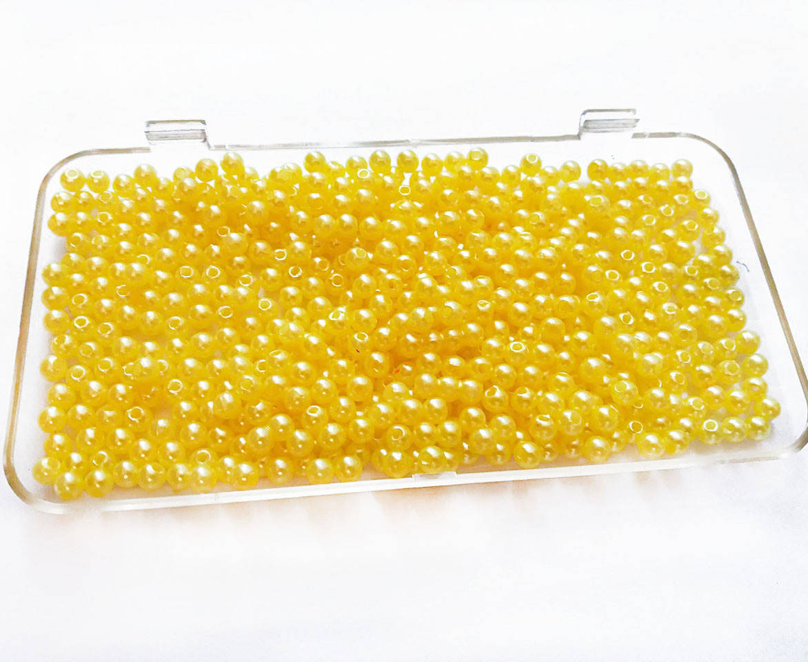 

Бусинки 0,4 см желтые 100 шт