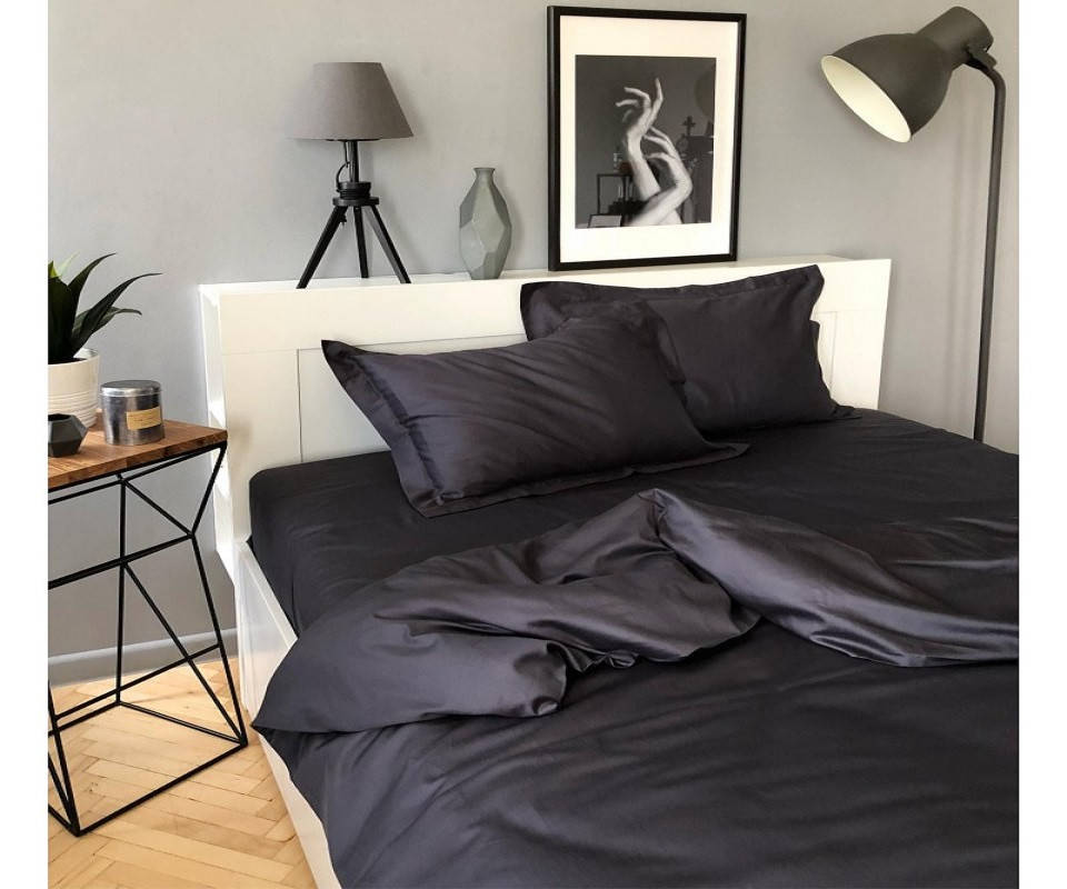 

Комплект постельного белья Царский Дом из Сатина DARK GREY, Серый