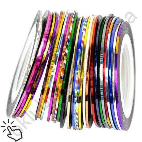 

Набор декоративных ленточек 10 штук (кроме белого,черного, золота, серебра), Разные цвета