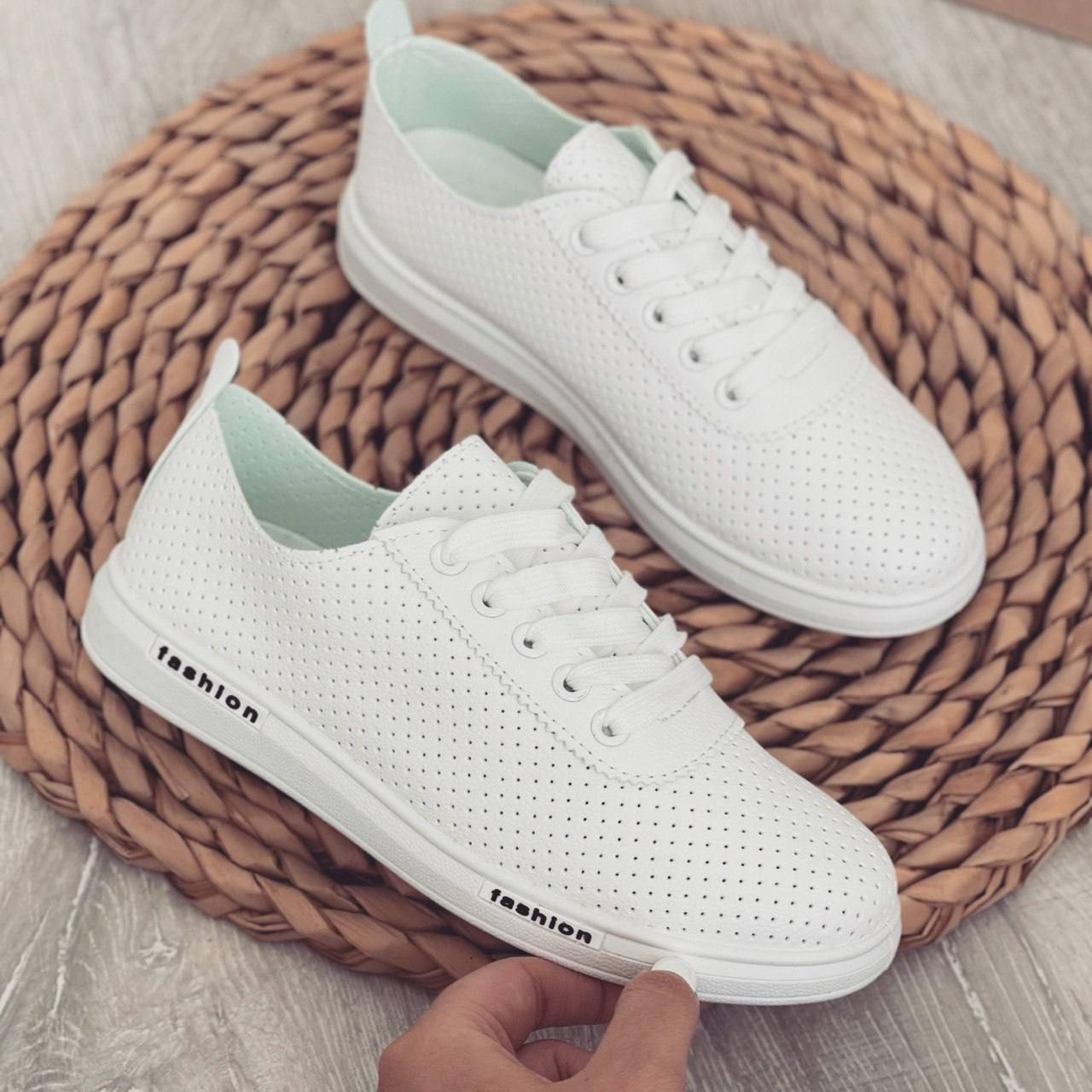 

Белые кожаные кеды 3563 (ПП), Белый