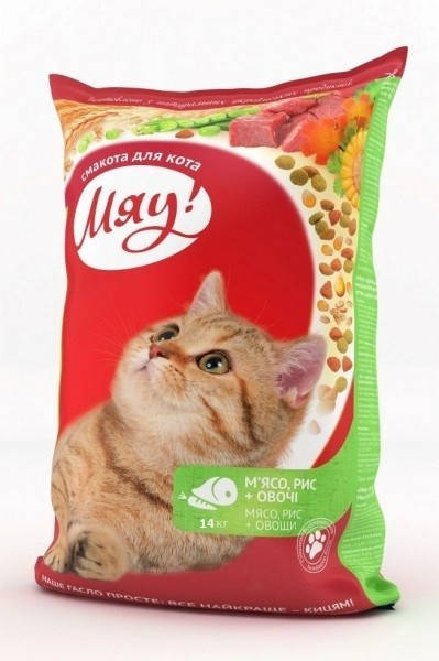 

Сухий корм МЯУ для дорослих котів з м'ясом, рисом, овочами 14 кг АКЦІЯ