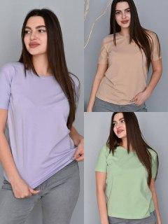 

Футболка женская однотонная оверсайз Турция хлопок базовая, Разные цвета