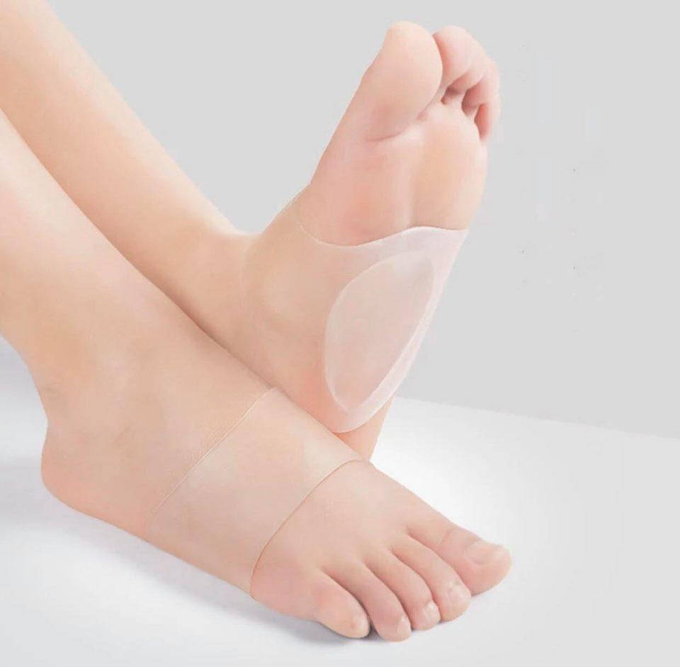 

Силиконовая стяжка от плоскостопии, усталости ног, для правильного положения ноги (2 шт) Белый