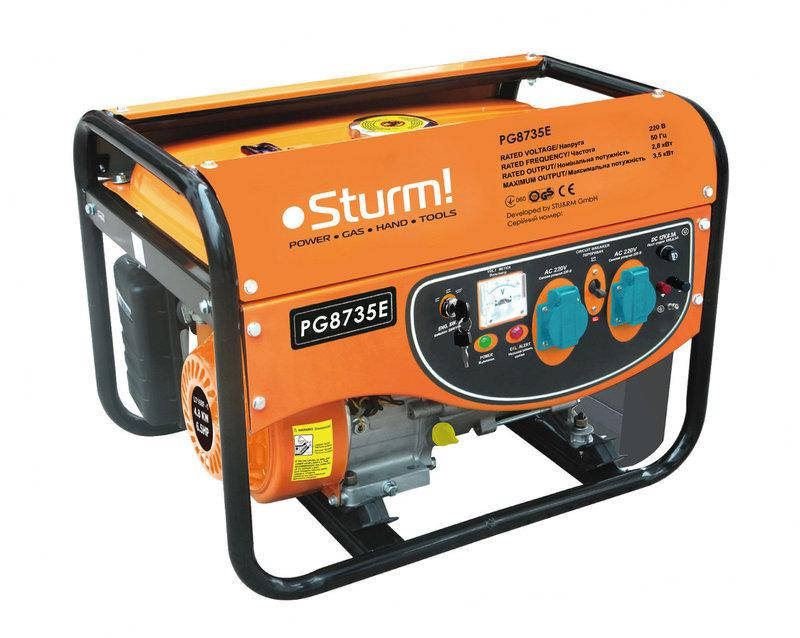 

Генератор бензиновый Sturm PG8735E
