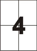 

Наклейки на листах A4 (размер105х148,5 мм\4шт.на листе) SAPRO